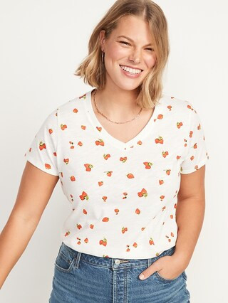 EveryWear Printed V-Neck T-Shirt for Women | Old Navy (US)