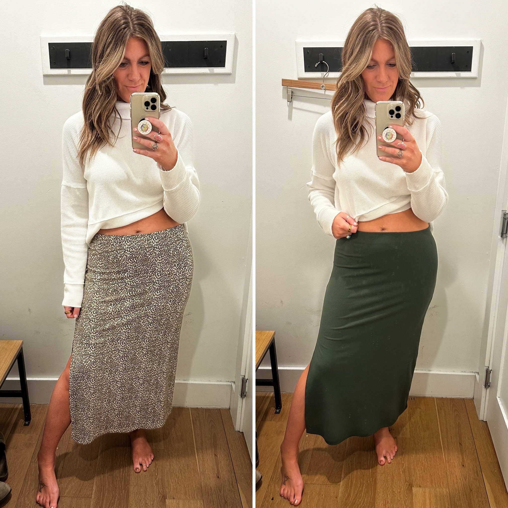 Leopard or green? (Also comes in black, ribbed, wearing a large 25% off!) 

#LTKSaleAlert #LTKMidsize