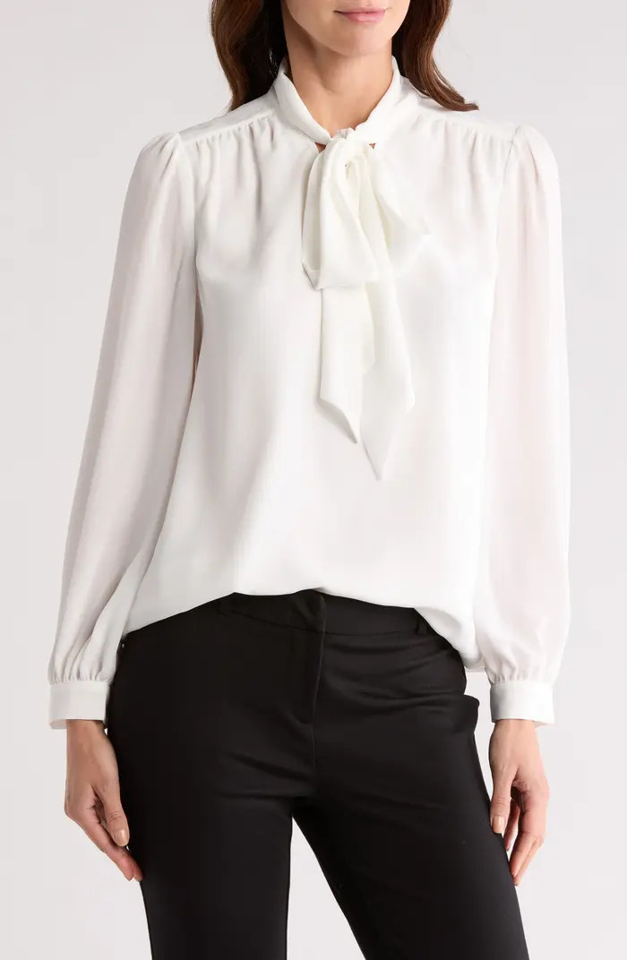 Gemma + Jane Tie Neck Georgette Top | Nordstromrack | Nordstrom Rack