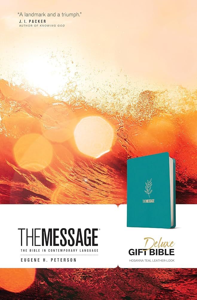 The Message Deluxe Gift Bible (Leather-Look, Hosanna Teal): The Bible in Contemporary Language | Amazon (US)