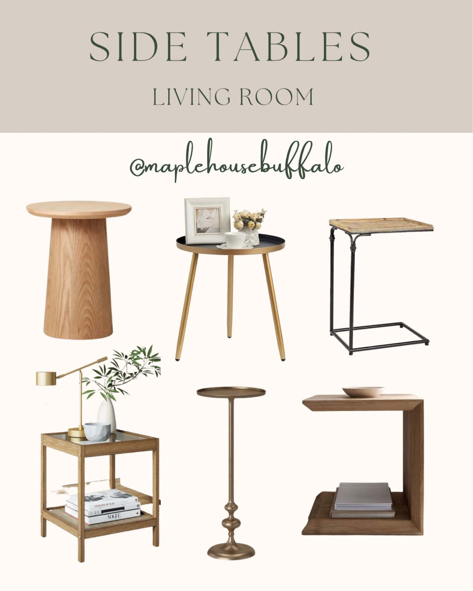 Side tables for the living room - great for a sectional, regular sofa, chaise lounge, or love seat - the smaller profile side tables would work well next to an accent chair

#LTKhome #LTKstyletip #LTKFind