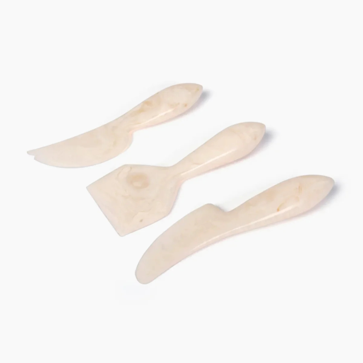 Cream Resin Cheese Knife Set | Susan Gordon Pottery