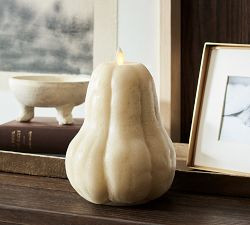 Premium Flickering Flameless Wax Pumpkin Candle | Pottery Barn (US)