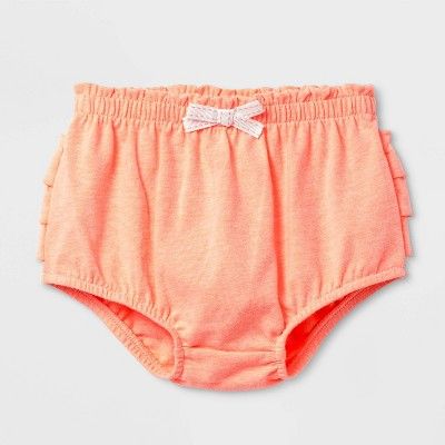 Baby Girls' Solid Bloomer Fashion Shorts - Cat & Jack™ Neon Peach | Target