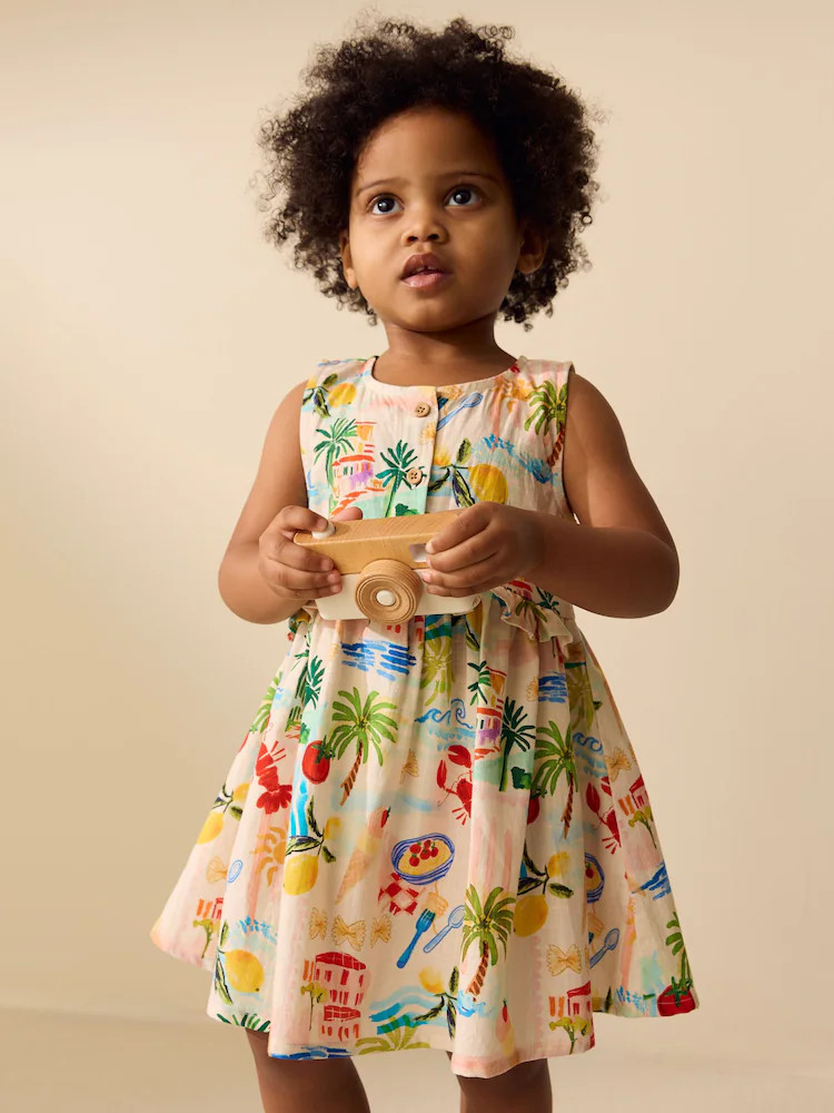 Multi Print Sleeveless Peplum Dress (3mths-8yrs) | Next US