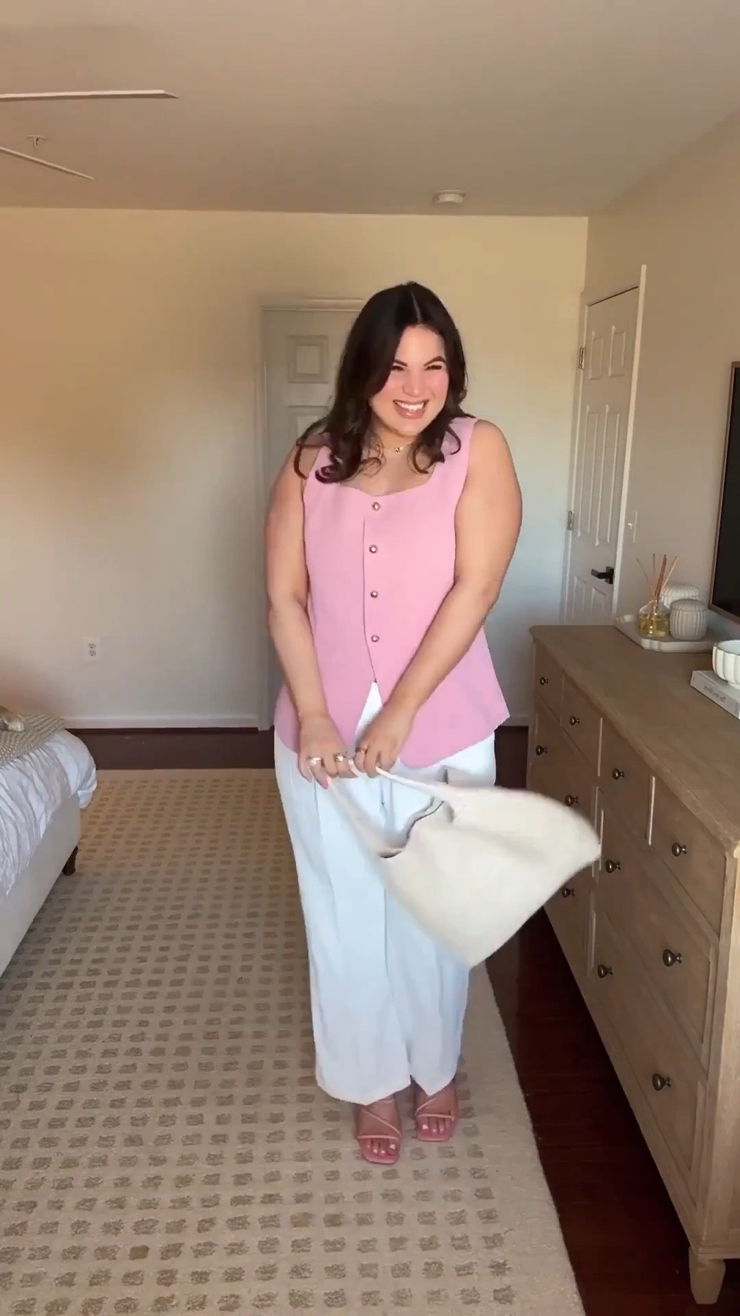 Midsize spring workwear outfit from Amazon! Feeling like corporate Barbie in this fit + I ain’t mad about it 💘 

Top - xl 
Pants - xl long
Bra: 38D *use code: KELLYELIZXSPANX to save
Panties: XL *use code: KELLYELIZXSPANX to save 
Heels - 9.5

Amazon, amazon fashion, Amazon outfit, amazon spring, spring fashion, spring outfit, spring style, workwear, outfit for office, office wear, amazon office wear, amazon workwear, affordable work wear, affordable office wear



#LTKMidsize #LTKSeasonal #LTKWorkwear