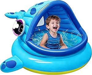 JOYIN Inflatable Shade Kiddie Pool,Whale Baby Pool Tent, Infant Swimming Pool for Kids （54" x 5... | Amazon (US)