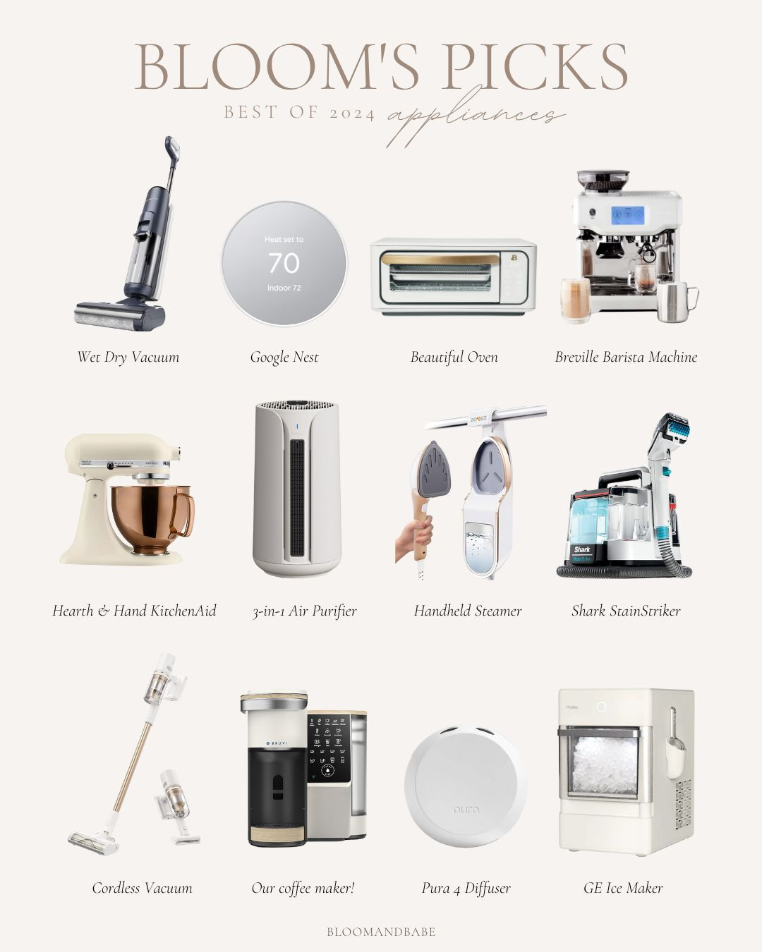 Best of 2024 Appliances / Small Kitchen Appliances / Cordless Vacuums / Air fryers / Wet Mop / Nugget Ice Maker / Pura Diffuser / Smart Thermostat / Home Essentials / Home Electronics  

 

#LTKStyleTip #LTKHome #LTKSeasonal