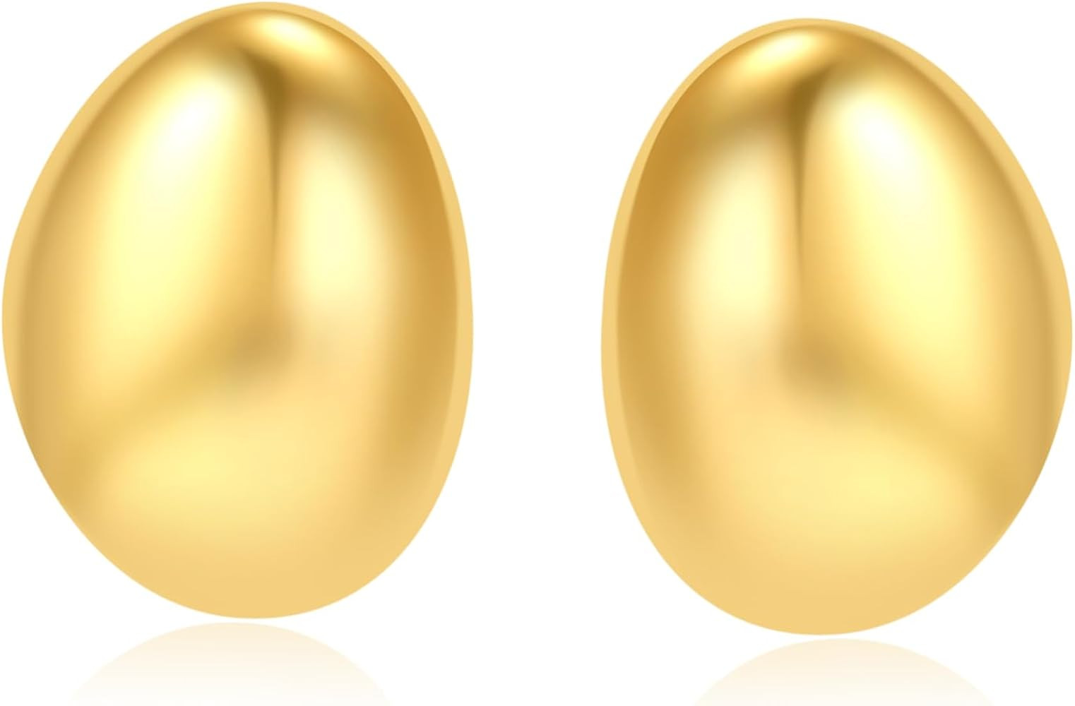 KELMALL Chunky Gold Hoop Statement Earrings for Women, Thick 18K Gold Plated Open Hoop Lightweigh... | Amazon (US)