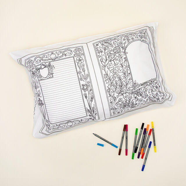 Color Your Own Fairytale Storybook Pillowcase | UncommonGoods