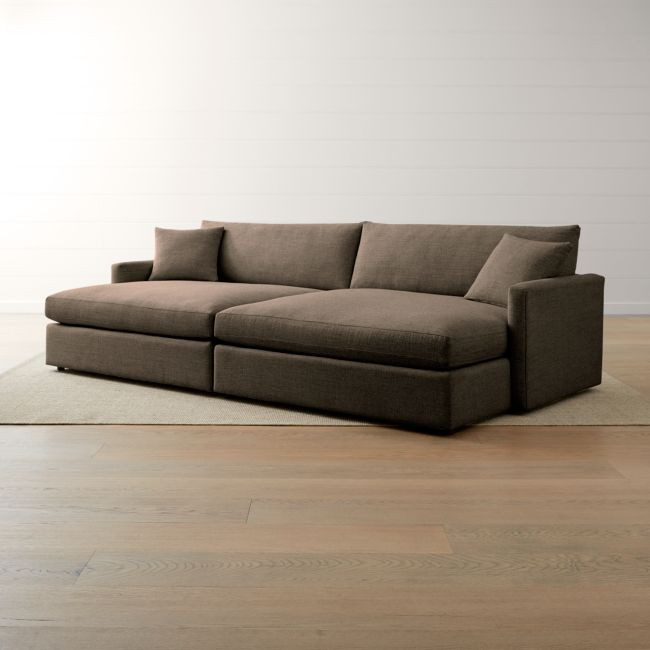 Lounge II Petite 2-Piece Double Chaise Sectional Sofa | Crate & Barrel