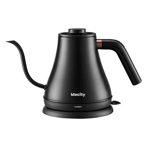Mecity Electric Kettle Gooseneck Water Kettle Stainless Steel Tea Kettle Water Boiler Fast Heating, Auto Shut Off, 27 fl oz, 1000W, Matte Black | Amazon (US)
