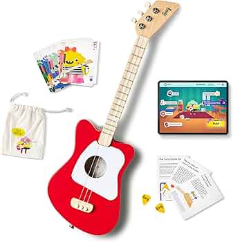 Loog Mini Acoustic kids Guitar for Beginners 3-strings Ages 3+ Learning app and lessons included ... | Amazon (US)