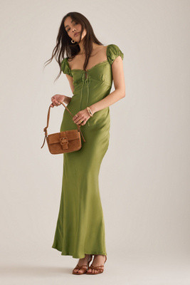 Bardot Stasia Satin Maxi Slip Dress | Anthropologie (UK)