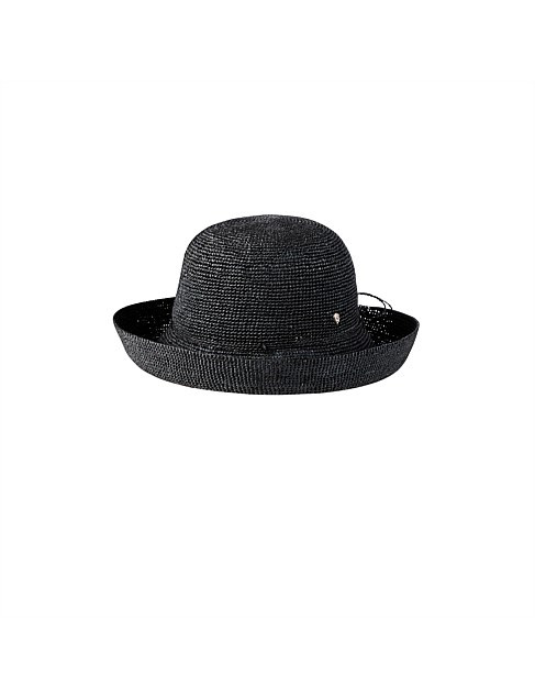 Iconic Provence 10 Black Round Crown Raffia Hat | David Jones (Australia & New Zealand)