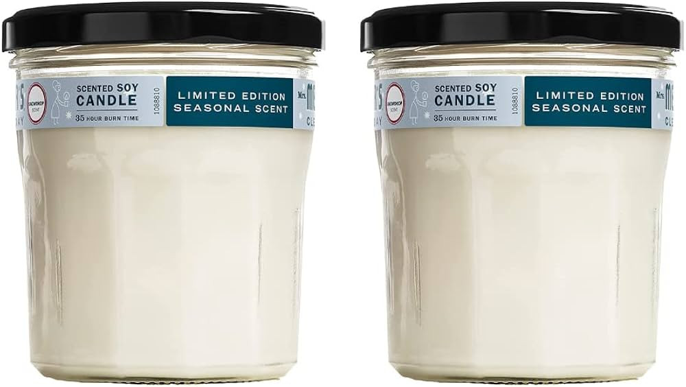 Mrs Meyer's Clean Day Snow Drop Candle, 7.2 Ounce (Pack of 2) | Amazon (US)