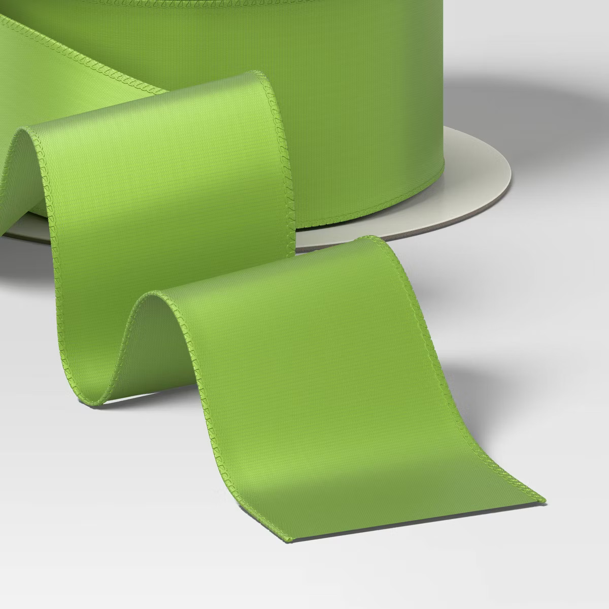 1.5" Satin Fabric Christmas Ribbon 36' Green - Wondershop™: Holiday Decor, Art & Stationery, 1.... | Target