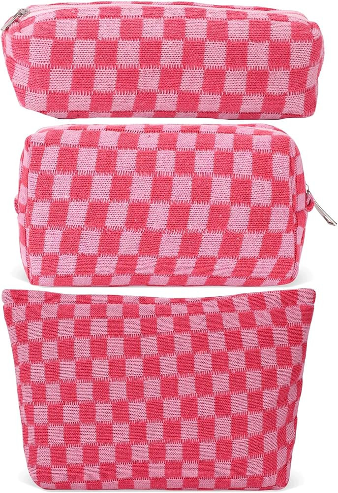 LYDZTION Makeup Bag Cosmetic Bag for Women,1Pcs Large Capacity Makeup Bags and 1Pcs Pencil Case M... | Amazon (US)