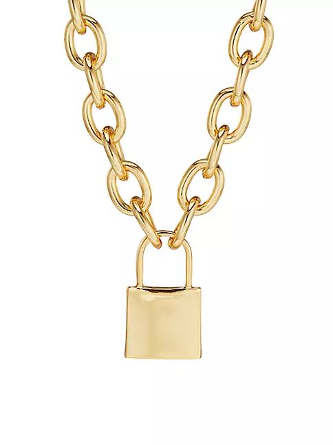Goldtone Lock Pendant Necklace | Saks Fifth Avenue