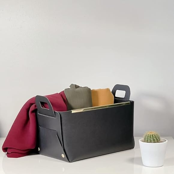 Vegan Leather Storage Basket | Amazon (US)