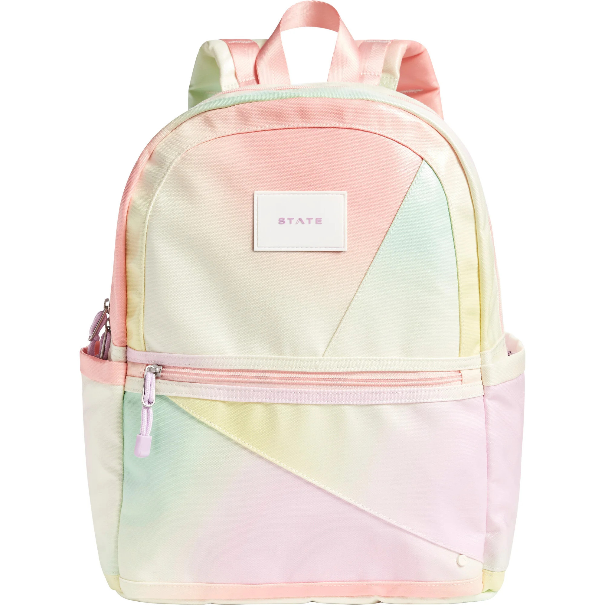 Kane Kids Double Pocket Backpack, Tie Dye Patchwork | Maisonette