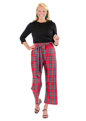 Dorothy Pants - Red Plaid Nylon | sailor-sailor