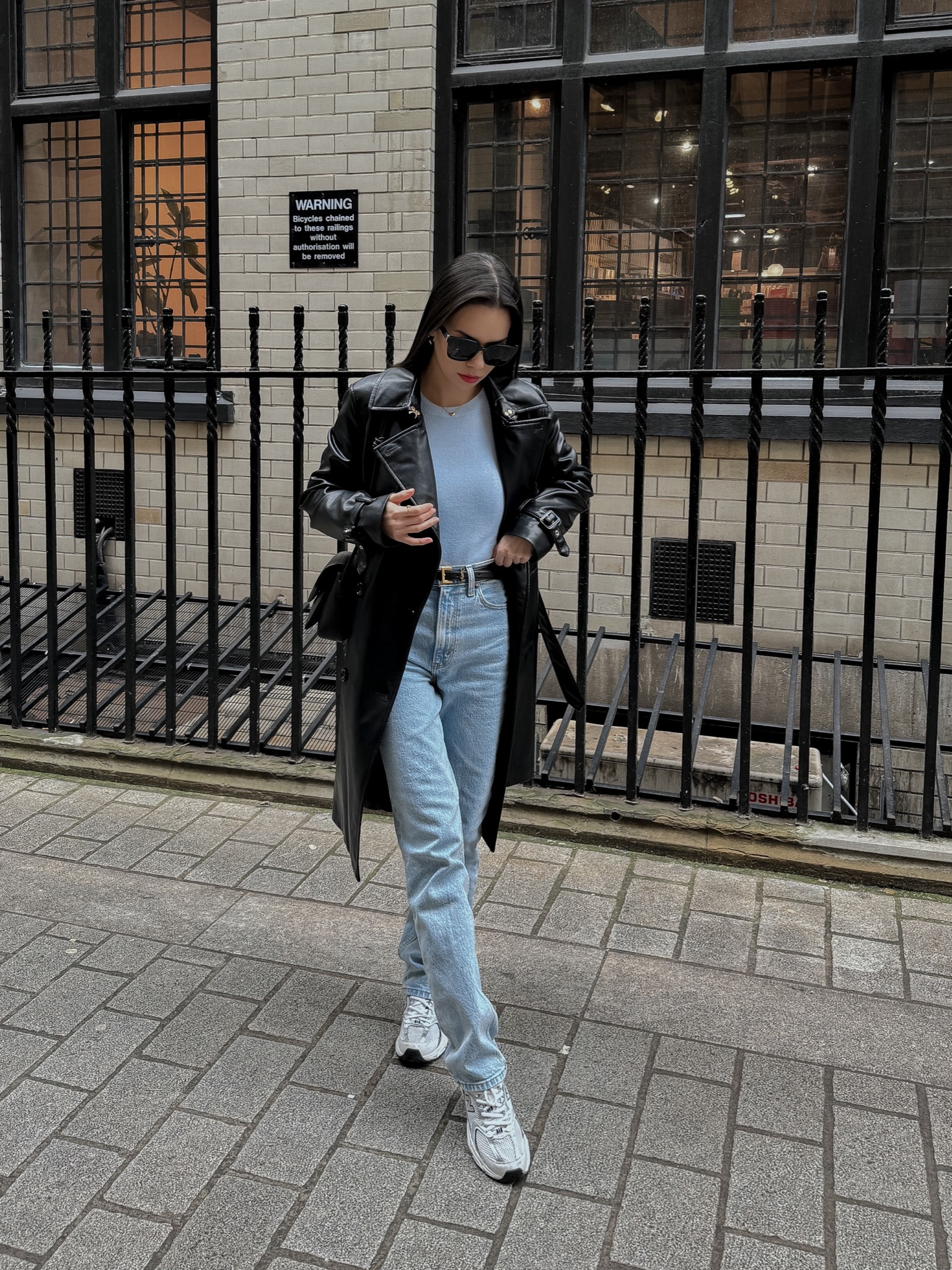 Leather trench coat for Spring 🩵 

#LTKshoecrush #LTKfindsunder50 #LTKstyletip