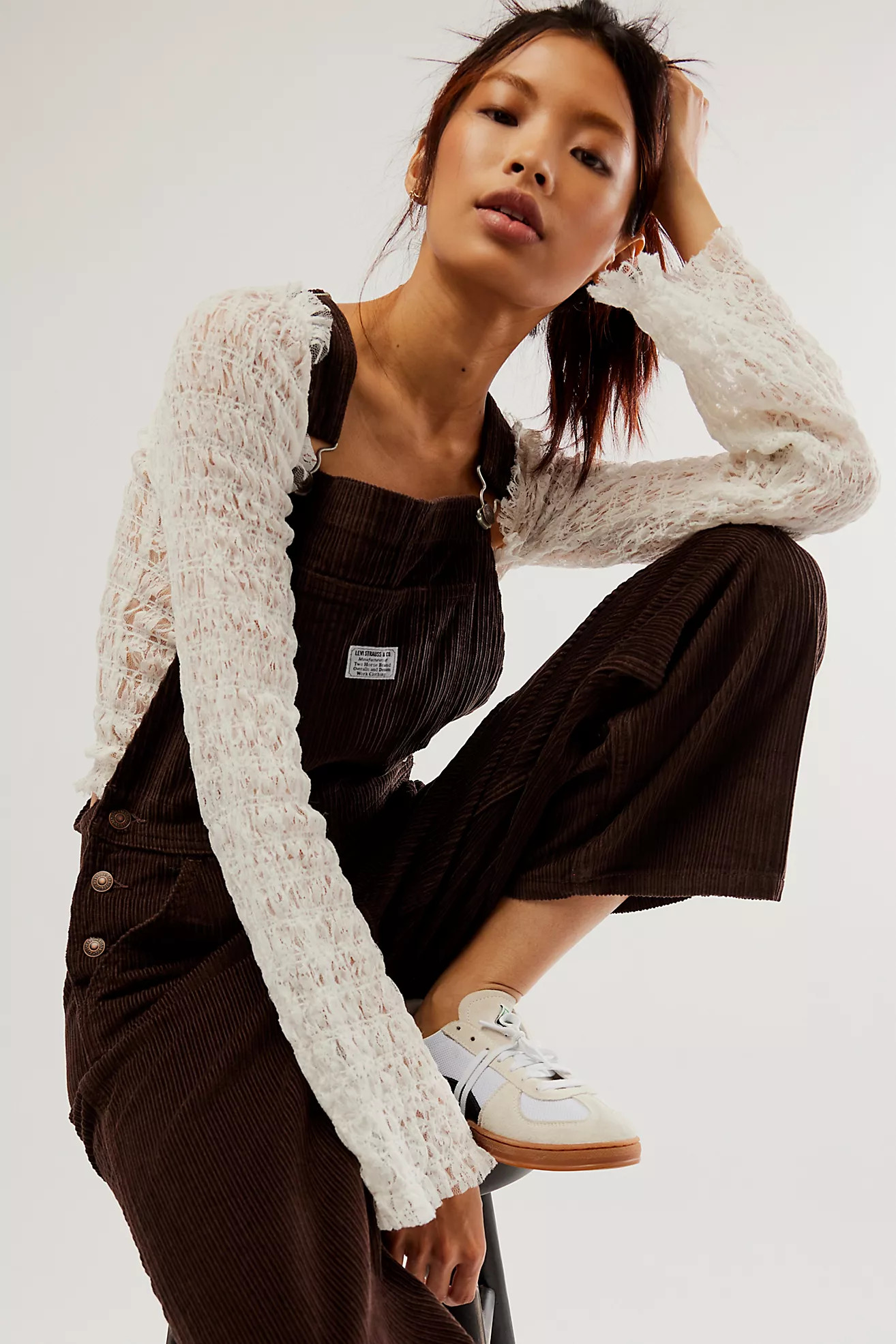 Levi's Baggy Cord Overalls | Free People (UK)