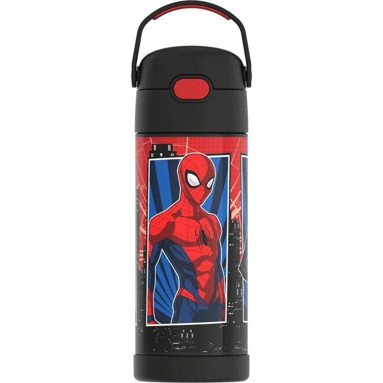 Thermos Stainless Steel Funtainer Bottle with Straw, Spiderman, 14 Fluid Ounces | Walmart (US)