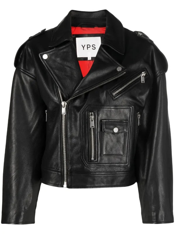 leather biker jacket | Farfetch Global