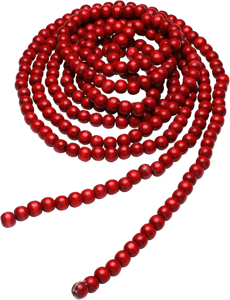 Hicarer Christmas Wooden Bead Garland Wood Bead Garland Christmas Tree Decorations for Christmas ... | Amazon (US)