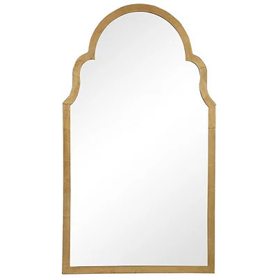 Ezra Gold Leaf Arched Mirror, Gold, Medium, Glass | Kirkland's Home | Kirklands