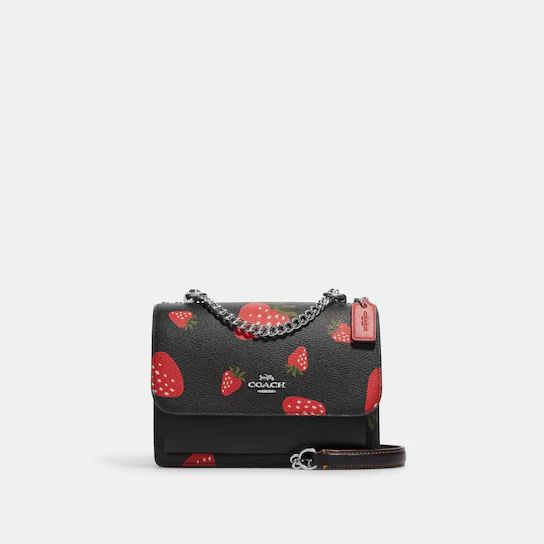 Mini Klare Crossbody With Wild Strawberry Print | Coach Outlet