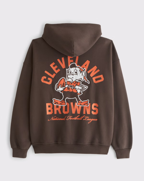 Men's Cleveland Browns Graphic Popover Hoodie | Men's Tops | Abercrombie.com | Abercrombie & Fitch (US)