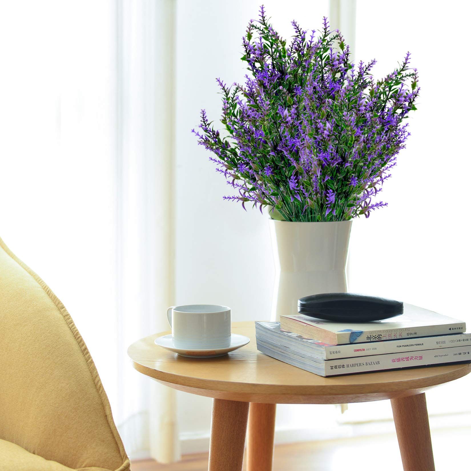 Künstliche Lavendelblumensträuße aus Kunststoff, UV-beständig, künstliche Blumen, Sträucher, Sträuch | Amazon (DE)