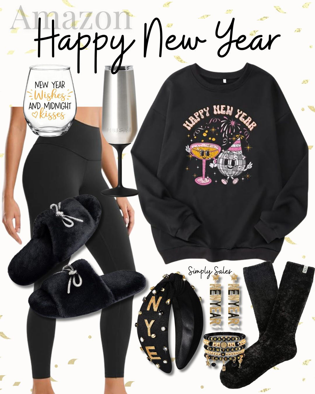 Still planning the New Year’s Eve outfit ✨
Cozy leggings, a little sparkle, and something festive up top is basically my vibe this year. If you’re staying in, staying warm, or doing a low-key NYE at home, this is one of those comfy-but-still-fun looks 🥂❄️

#nyeoutfit #nyestyle #momstyle 

 #LTKHoliday #LTKmomlife #LTKFindsUnder50