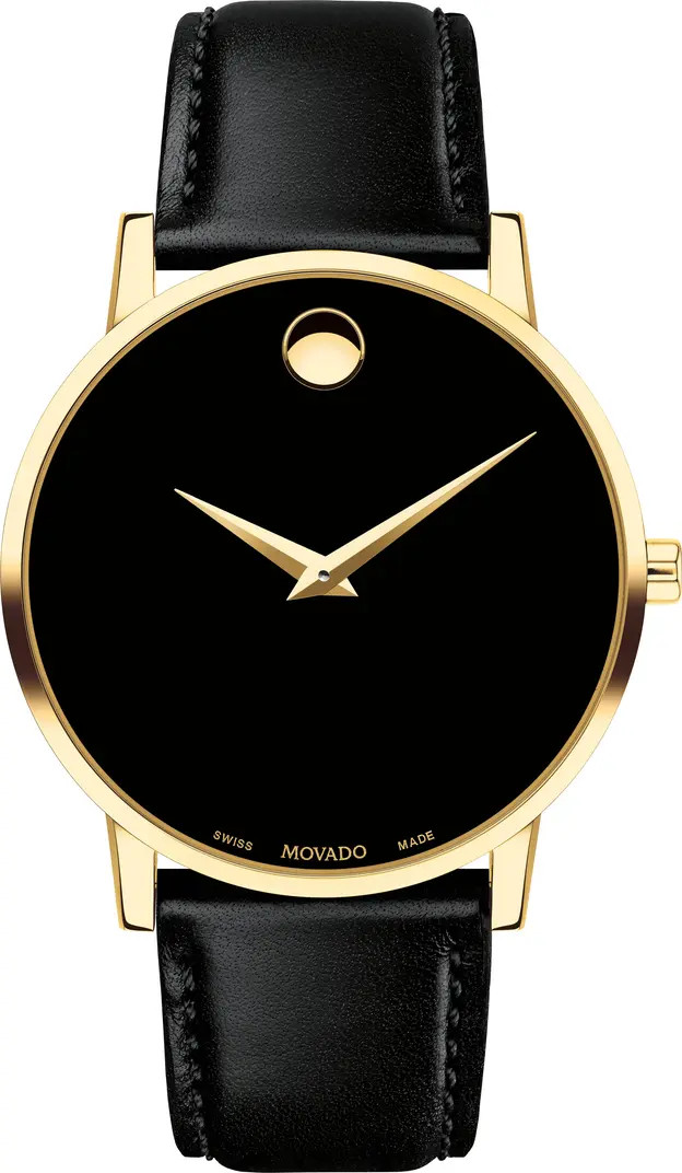 Leather Strap Watch, 40mm | Nordstrom