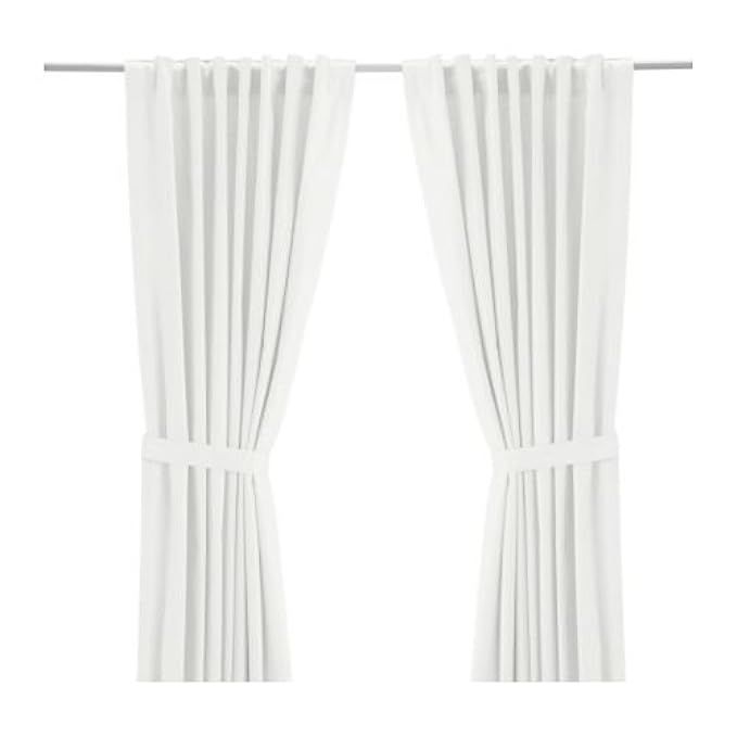 Ikea Ritva Curtains With tie packs 1 pair White 57 " x 118 " 800.638.33 | Amazon (US)