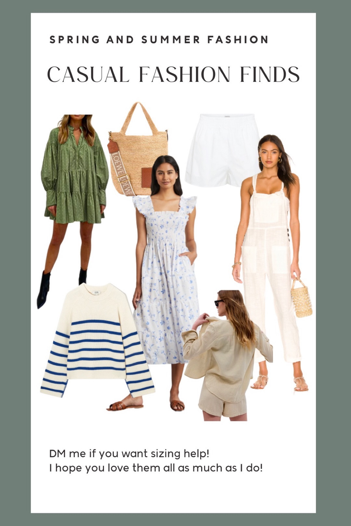 Casual fashion finds for spring and summer!

#ltkstyle #springdress #summerdress #casualstyle #ootd #outfitoftheday

Neutral set, white jumpsuit, green dress, midi dress, neutral style, pop of color, white shorts, striped top, neutral bag, vacation fits, destination wedding, casual summer or spring outfits, ootd, outfit of the day, warm weather finds, Easter outfit, Mother’s Day outfit

#LTKSeasonal #LTKfit #LTKunder100