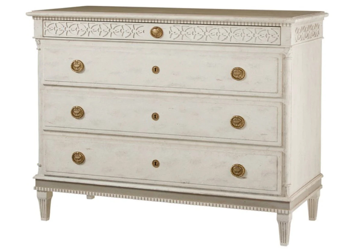 LARGE GUSTAVIAN 4-DRAWER COMMODE | Alice Lane Home Collection
