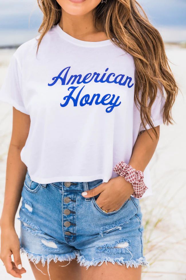 American Honey Cropped Graphic Tee | The Pink Lily Boutique