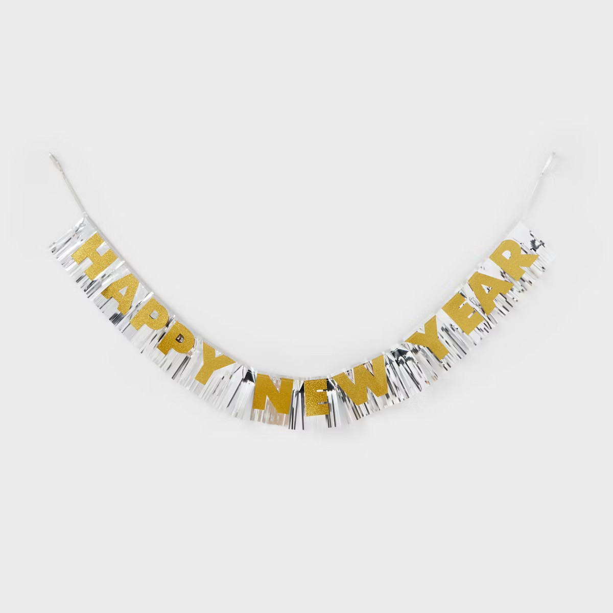 New Year's Eve 'Happy New Year' Silver/Gold Banner - Spritz™ | Target