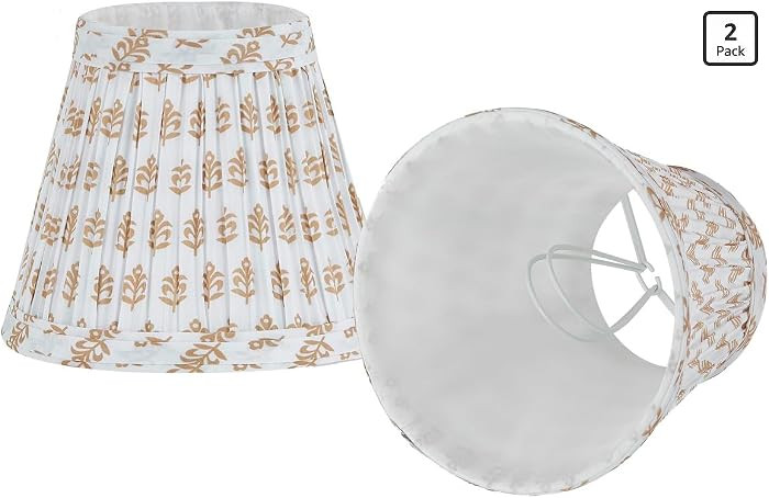 Chandelier Shades Set Of 2,Mini Lamp Shade 3" Top x 5.5" Bottom x 4.7" Slant ,Small Lamp Shades C... | Amazon (US)