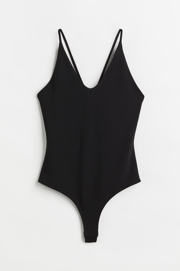 Bodysuit with Narrow Shoulder Straps | H&M (US)