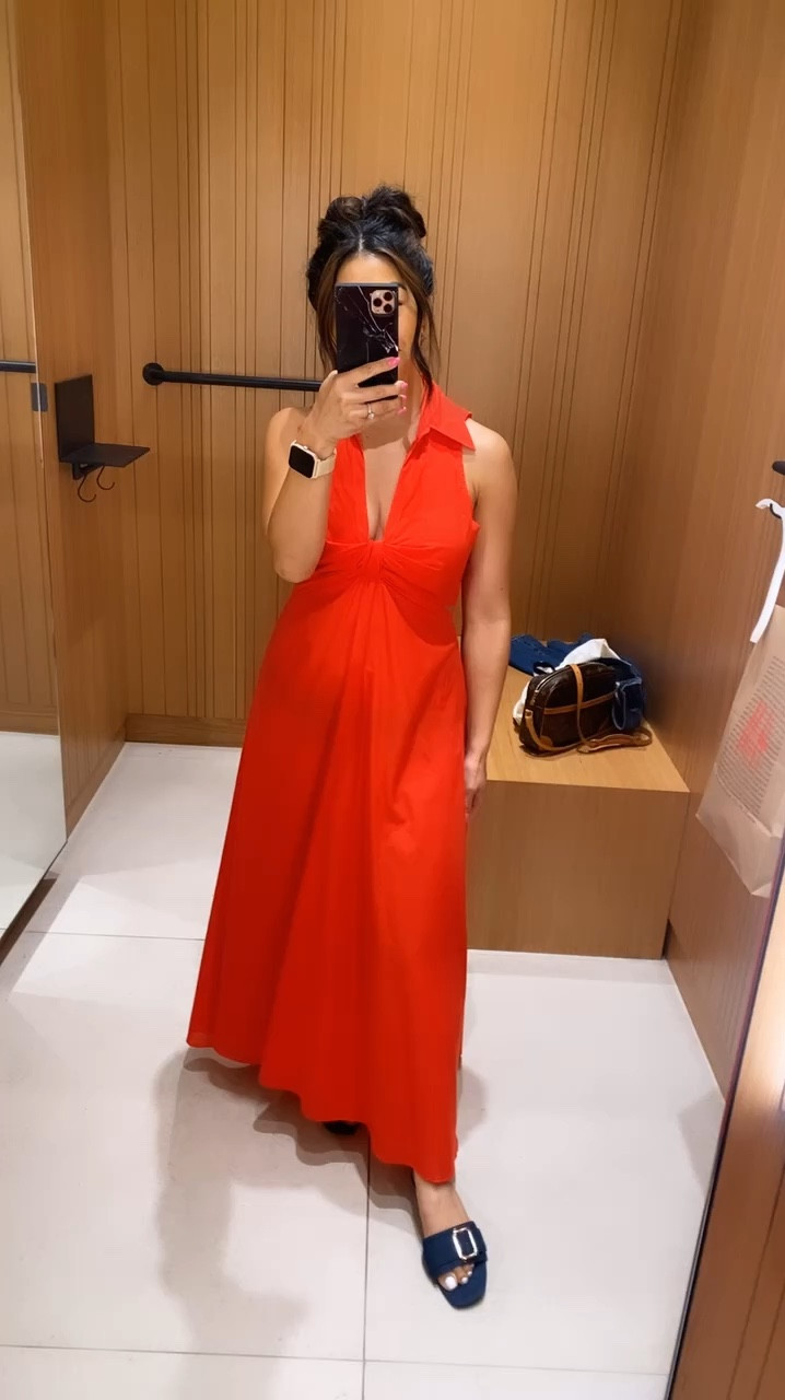 Red collared dress with cut outs from Mango

I sized up to a 6 in this 

#LTKBaby #LTKTravel #LTKOver40