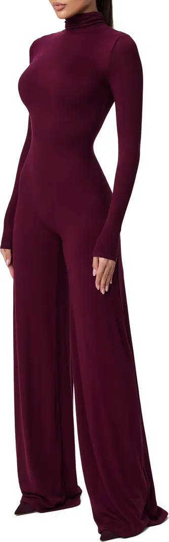 Sculpt Turtleneck Wide Leg Jumpsuit | Nordstrom