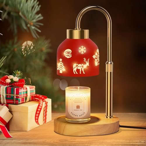 Lukasa Christmas Gifts, Christmas Candle Warmer Lamp, with Timer and Dimmer, Adjustable Height Ca... | Amazon (US)