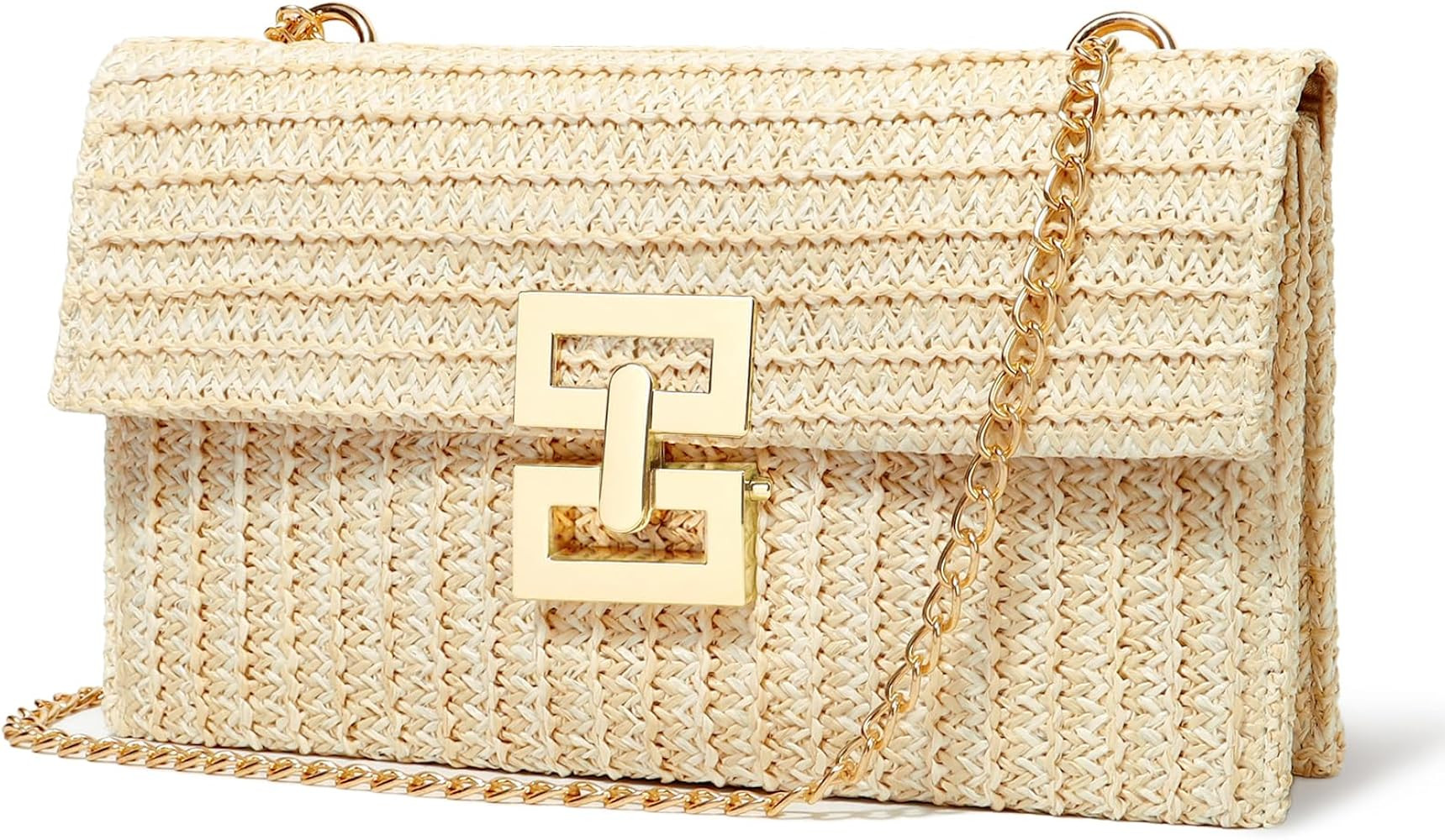 Straw Clutch Purse Crossbody Bag for Women Designer Evening Handbag Casual Summer Beach Straw Sho... | Amazon (US)