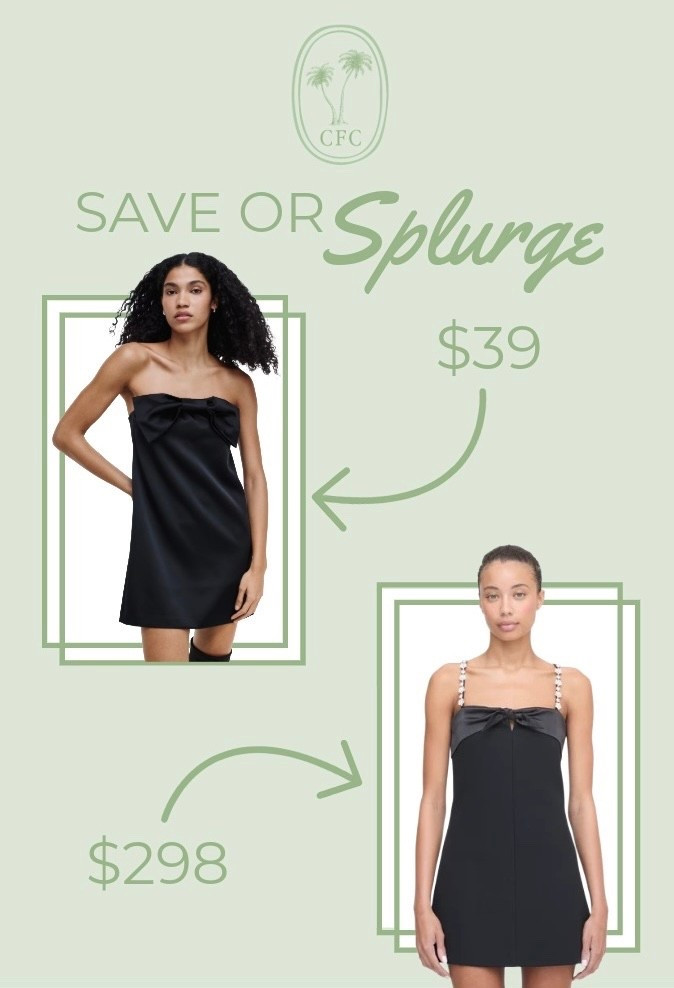 Little black dress with a bow for the holiday season. Save on this H&M lookalike or splurge on this Hill House dress with jewel encrusted details  

#LTKHoliday