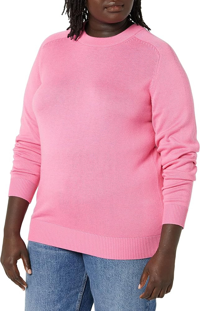 Amazon Aware Women's Pointelle Crewneck Sweater (Available in Plus Size) | Amazon (US)